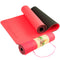 Powertrain TPE Yoga Exercise Mat Home Gym Pilates Fitness 8mm Thick in Red