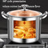 316 Stainless Steel 2.5mm Thick Soup Pot 28cm Inner Diameter Healthy Cooking