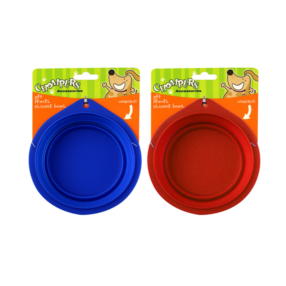 Collapsible Pet Travel Bowl - 1 x Random Toy Selected