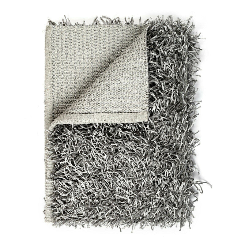 Luxury High Pile Soft Non Slip Bathmat 50 x 80cm Silver