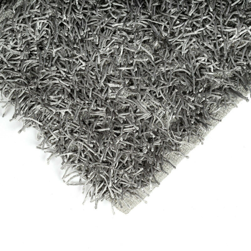 Luxury High Pile Soft Non Slip Bathmat 50 x 80cm Silver