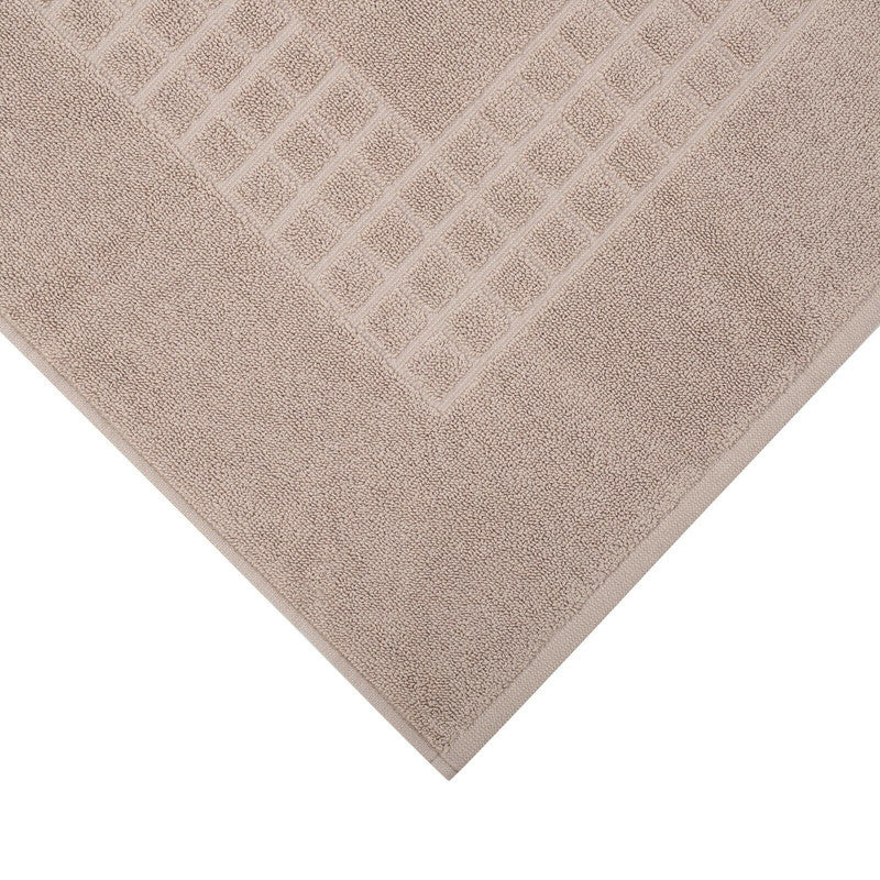 Microfiber Soft Non Slip Bath Mat Check Design (Taupe)