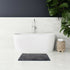 Microfiber Shower & Bathroom Bath Mat Non Slip Soft Pile Design Dark Grey