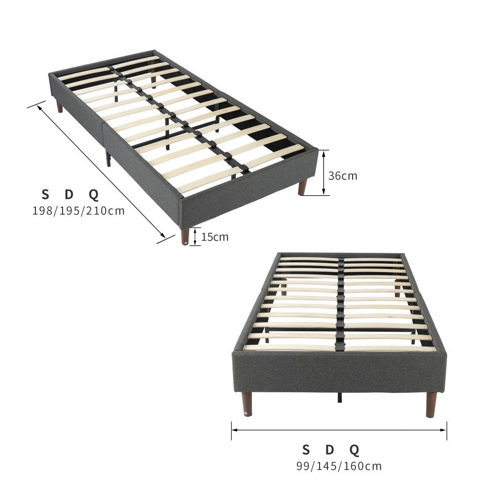 Velvet Blue Bed Frame â€“ Double