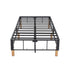 Metal Bed Frame Mattress Foundation Blue  Double