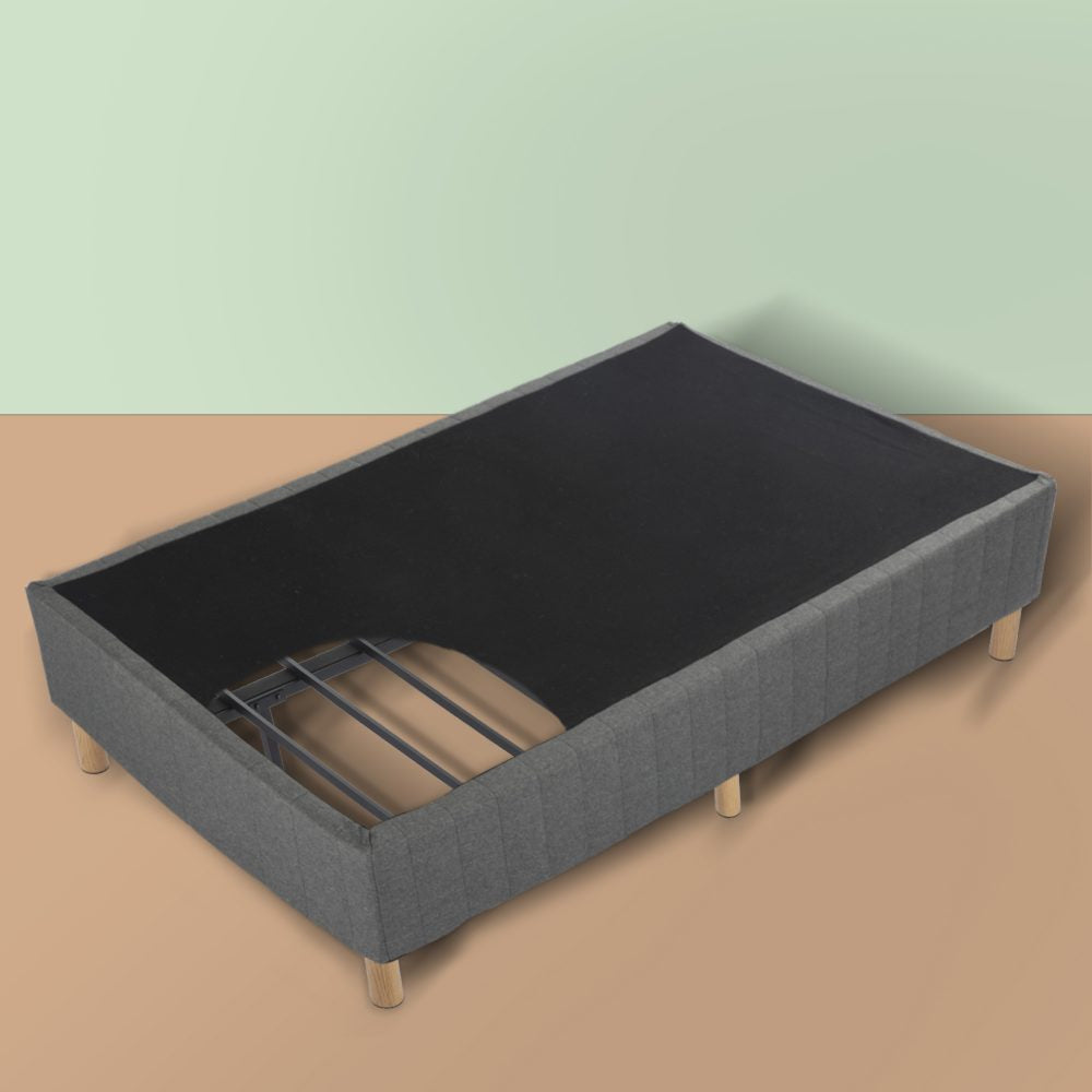 Metal Bedframe Mattress Foundation (Dark Grey) â€“ Double