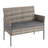 4 Seater Wicker Outdoor Lounge Set - Mixed Grey