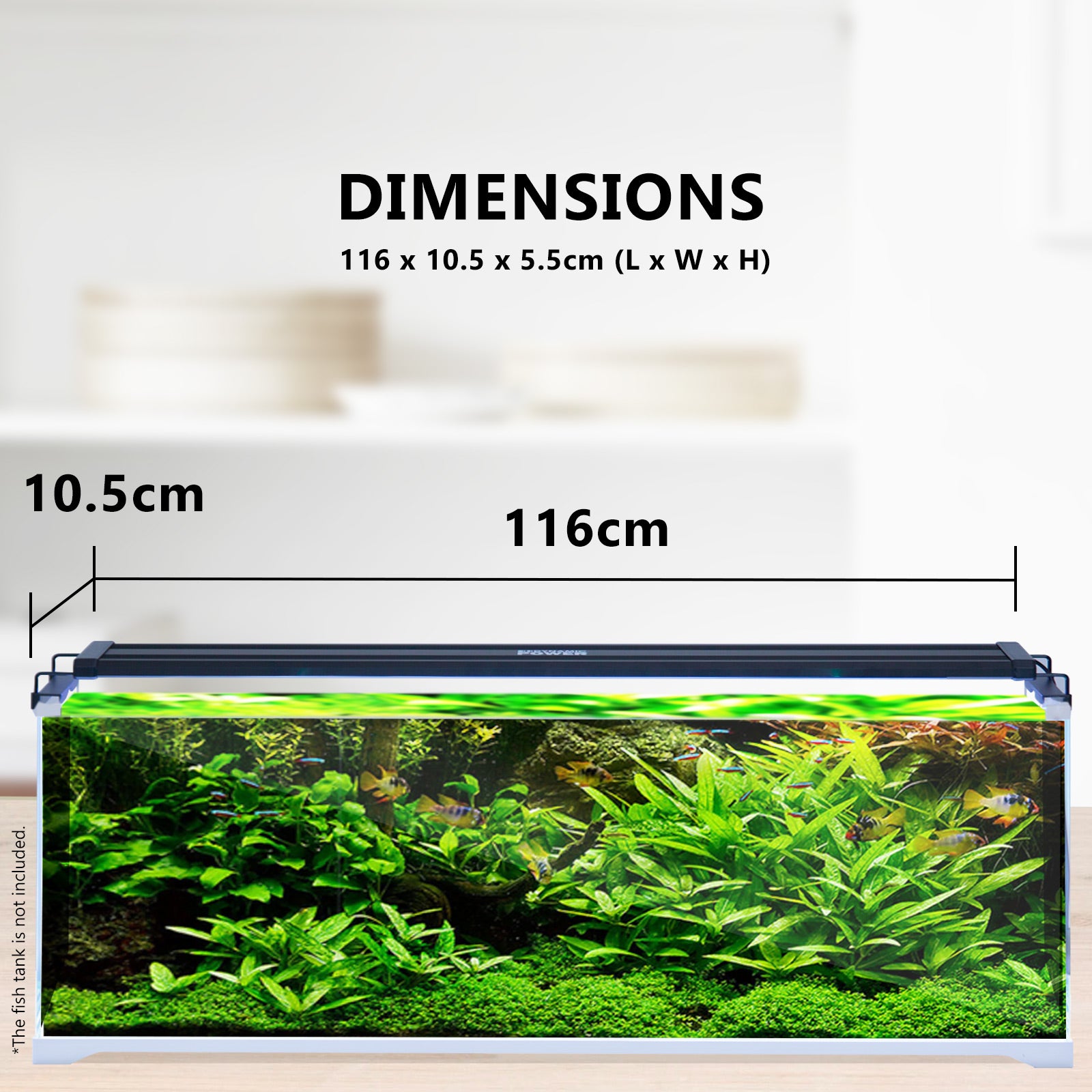 33W Aquarium Blue White LED Light for Tank 120-140cm