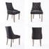 2X French Provincial Dining Chair Oak Leg AMOUR BLACK