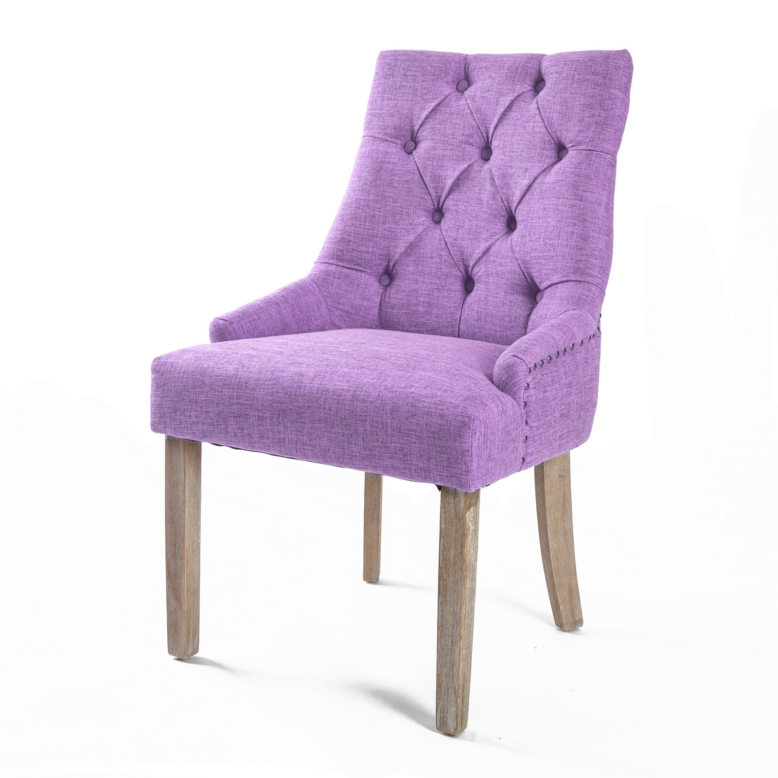 French Provincial Dining Chair Oak Leg AMOUR VIOLET