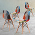 4X Retro Dining Cafe Chair DSW MULTI COLOUR