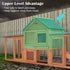 Rabbit Hutch Chicken Coop 204 x 45 x 85cm 2 Storey Cage Mansion