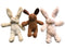 3 x Pet Puppy Dog Toy Play Animal Plush Toy Soft Squeaky 25 cm Toy