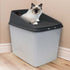 XL Top Entry Cat Litter Box No Mess Large Enclosed Covered Kitty Tray