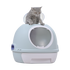 Hooded Cat Toilet Litter Box Tray House With Drawer & Scoop Blue