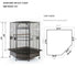 185cm XXL Corner Bird Cage Pet Parrot Aviary  Perch Castor Wheel