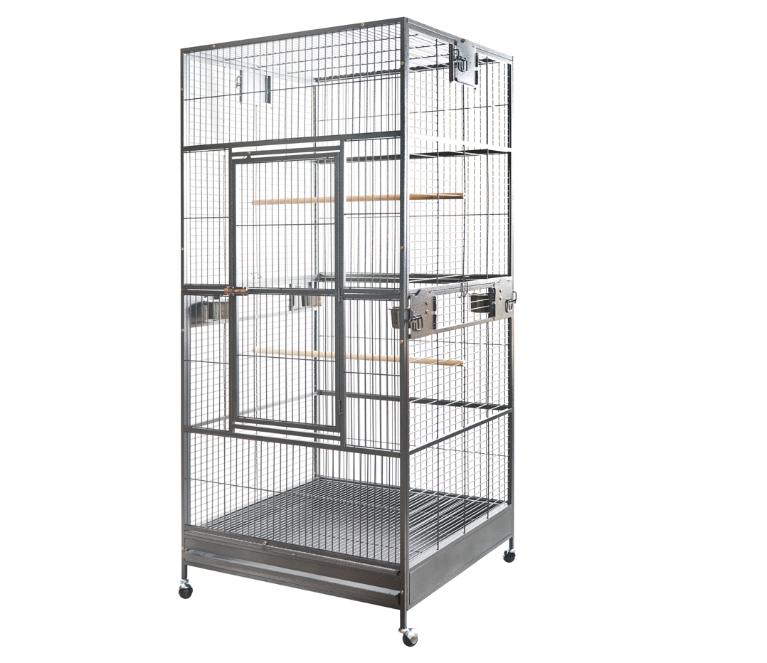 XXL 203cm Macaw Parrot Aviary Bird Cat Pet Cage On Wheels