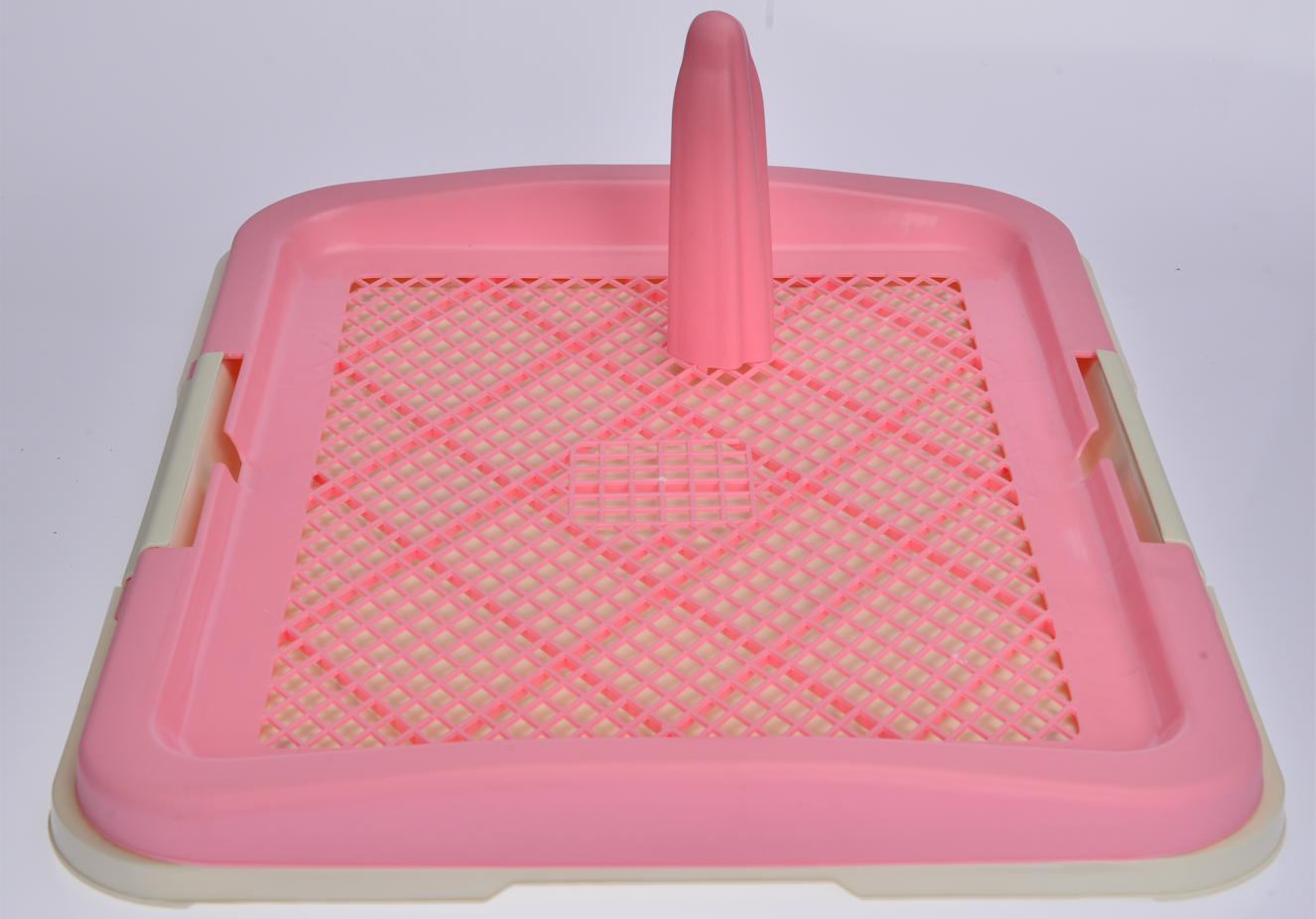 Medium Portable Dog Potty Training Tray Pet Puppy Toilet Trays Loo Pad Mat Pink