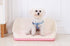 YES4PETS Medium Portable Dog Potty Training Tray Pet Puppy Toilet Trays Loo Pad Mat With Wall Pink