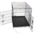 48' Collapsible Metal Dog Cat Crate Cat Rabbit Puppy Cage With Tray