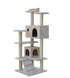 YES4PETS 130 cm Beige Cat Scratching Post Tree  Scratcher Pole-Beige