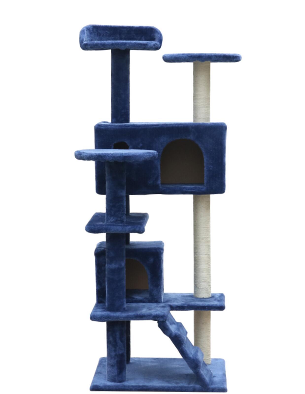 130 cm Blue Cat Scratching Post Tree  Scratcher Pole-Blue