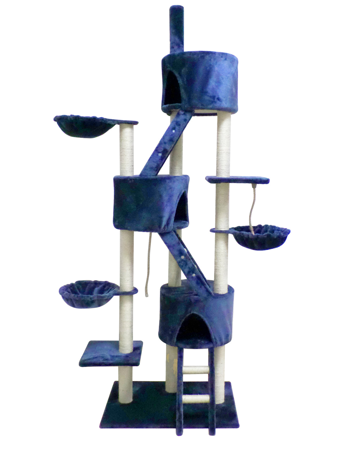 244 cm XL Multi Level Cat Scratching Post Tree Scratcher Pole- Blue