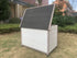 XL Timber Pet Dog Kennel House Puppy Wooden Timber Cabin With Stripe White