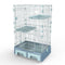 YES4PETS 134 cm Blue Pet 3 Level Cat Cage House With Litter Tray And Storage Box