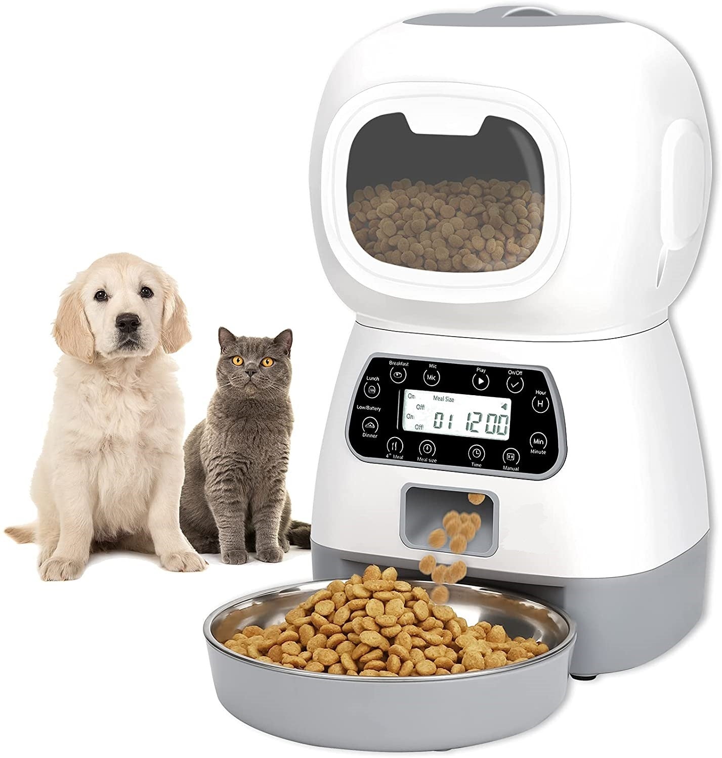 3.5L Visible Automatic Digital Pet Dog Cat Feeder Food Bowl Dispenser