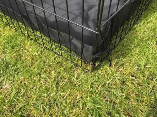 24' Dog Rabbit Playpen Exercise Puppy Enclosure Fence With Canvas Floor