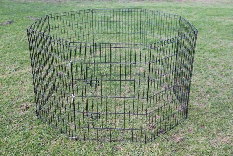 42' Dog Rabbit Playpen Exercise Puppy Cat Enclosure Fence