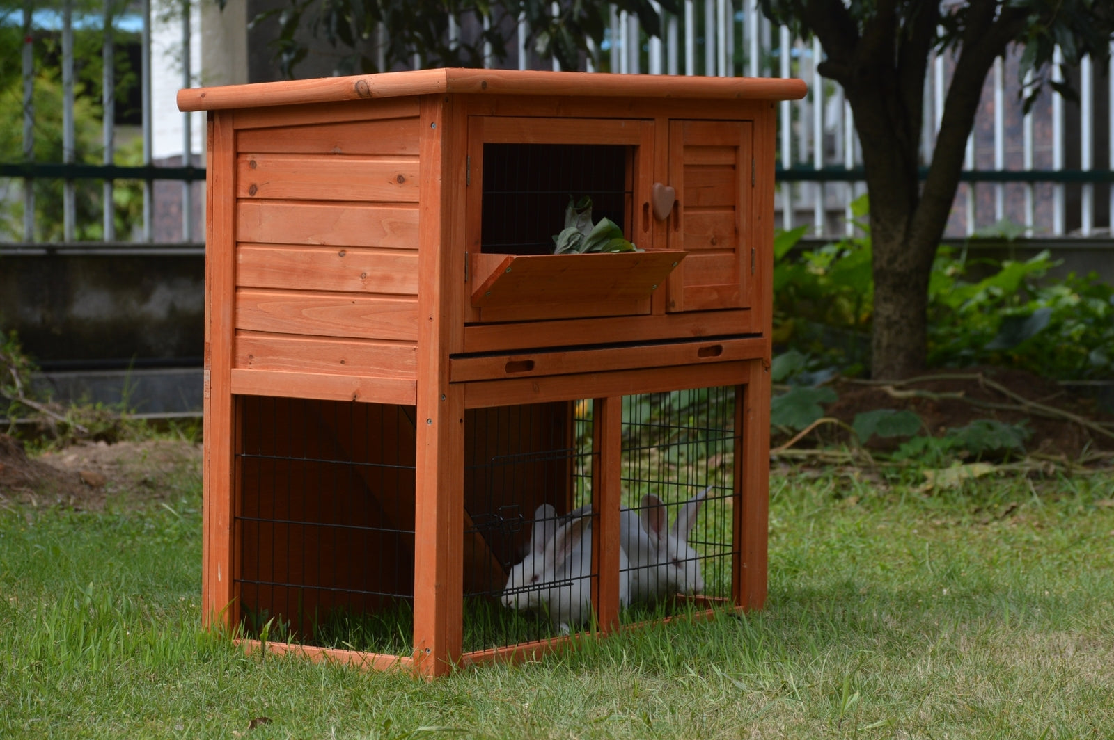 Double Storey Rabbit Hutch Guinea Pig Cage , Ferret cage W Pull Out Tray