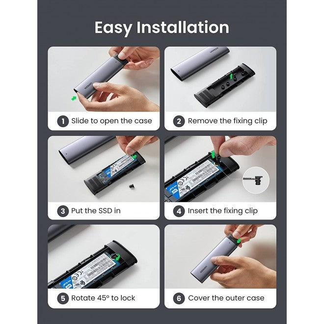 10903 M.2 SATA NGFF SSD Hard Drive Enclosure