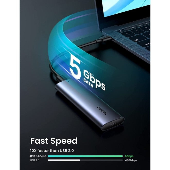 10903 M.2 SATA NGFF SSD Hard Drive Enclosure