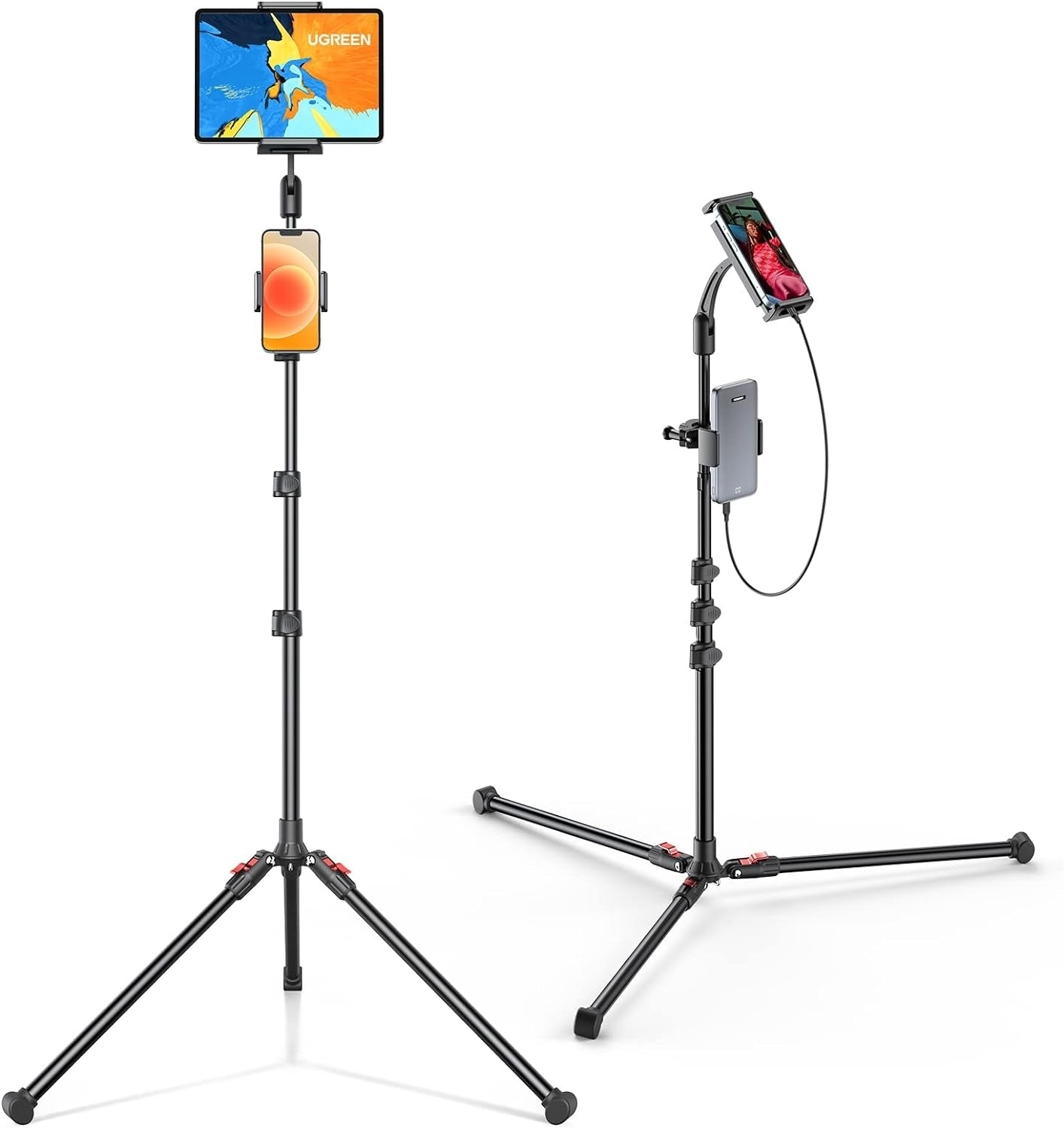 15647 2-in-1 Tablet Max 12.9 inch + Phone Max 7.2 inch Tripod Stand