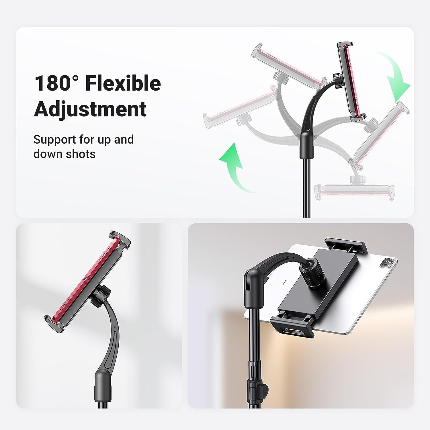15647 2-in-1 Tablet Max 12.9 inch + Phone Max 7.2 inch Tripod Stand