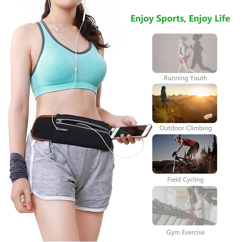 Sport Running Waist Pack Waterproof Belt Black 20818