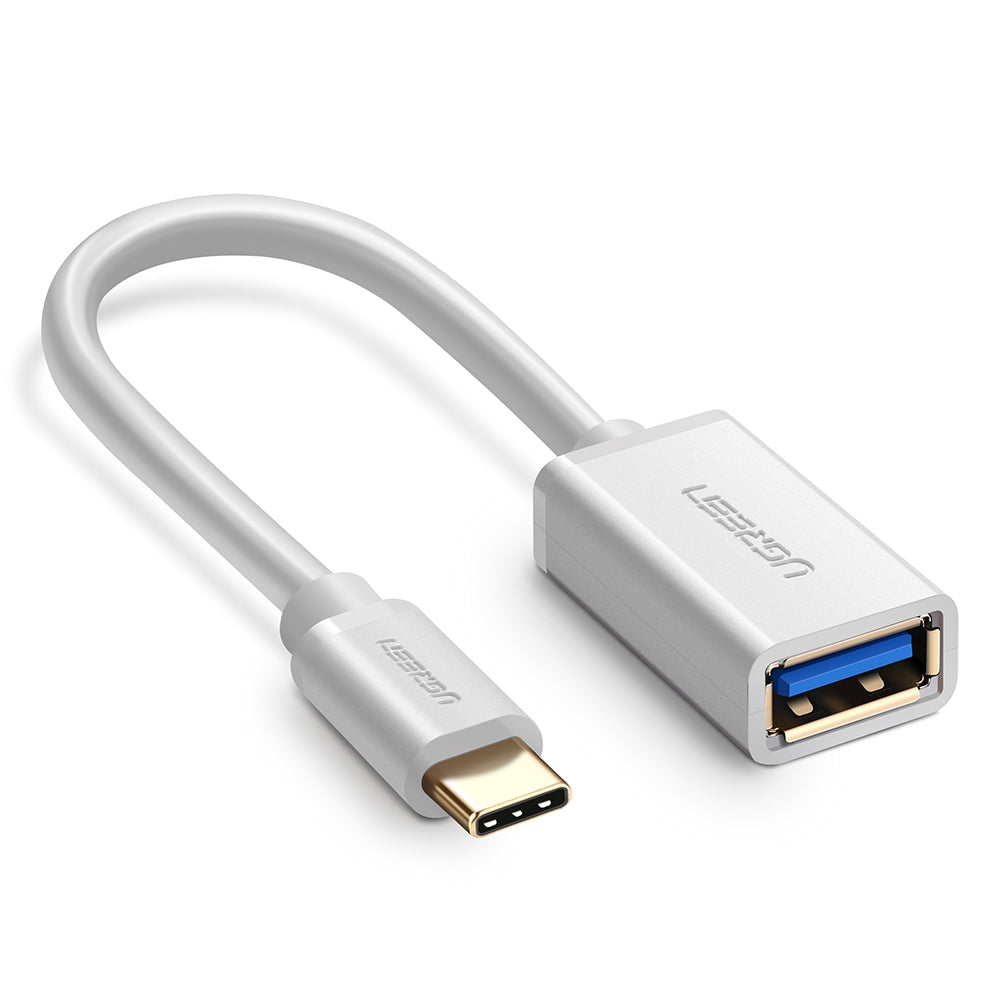 UGREEN USB Type-C Male to USB 3.0 Type A Female OTG Cable - White 15CM 30702
