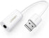 UGREEN USB A Male to 3.5 mm Aux Cable White