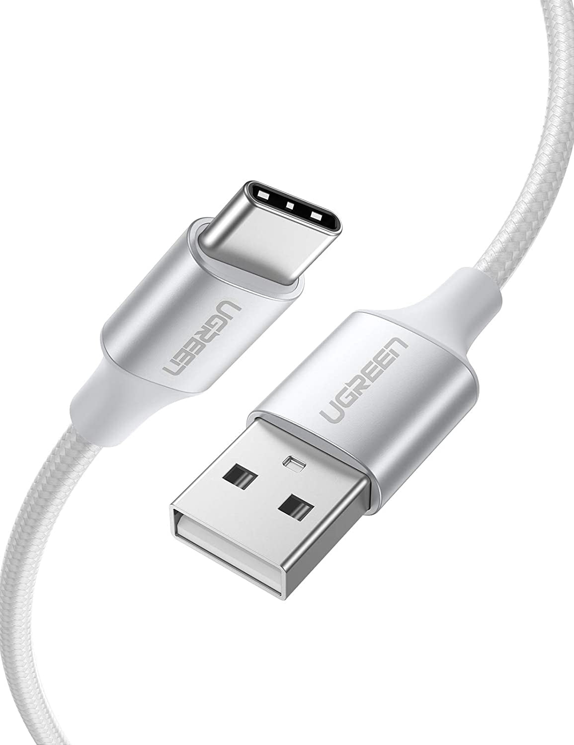 UGREEN 60409 USB-A to USB-C Charging Cable 3M (Silver White)