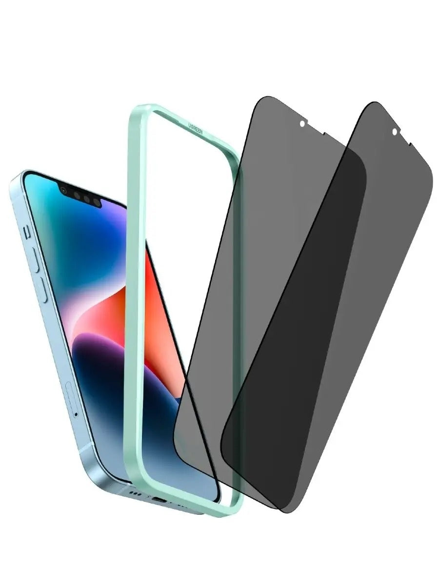 80990 Full Coverage Privacy Tempered Glass Screen Protector with Precise-Align Applicator for iPhone 13/13 Pro (1-Pack)