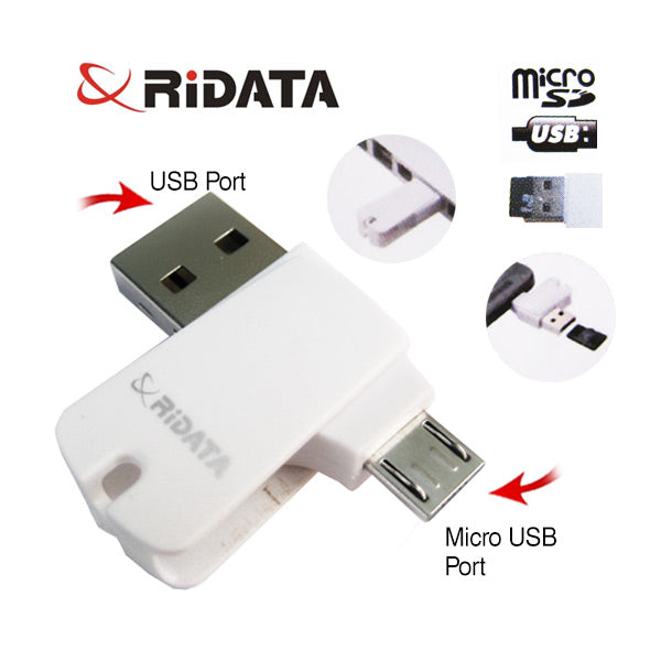 Ridata OTG Mobile Phone MicroSD Card Reader OTG Mobile Phone/Tablet/PC