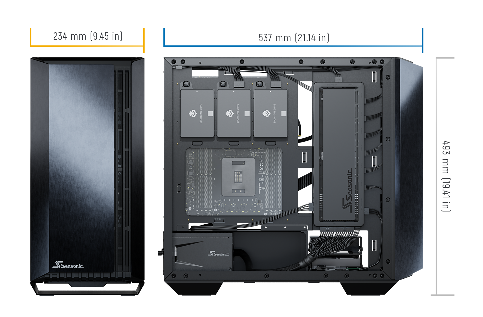 Seasonic Syncro Q704 Aluminum Case with Syncro DGC-650 650W 80 Plus Gold PSU & Connect Module RED DOT AWARD WINNER 2021