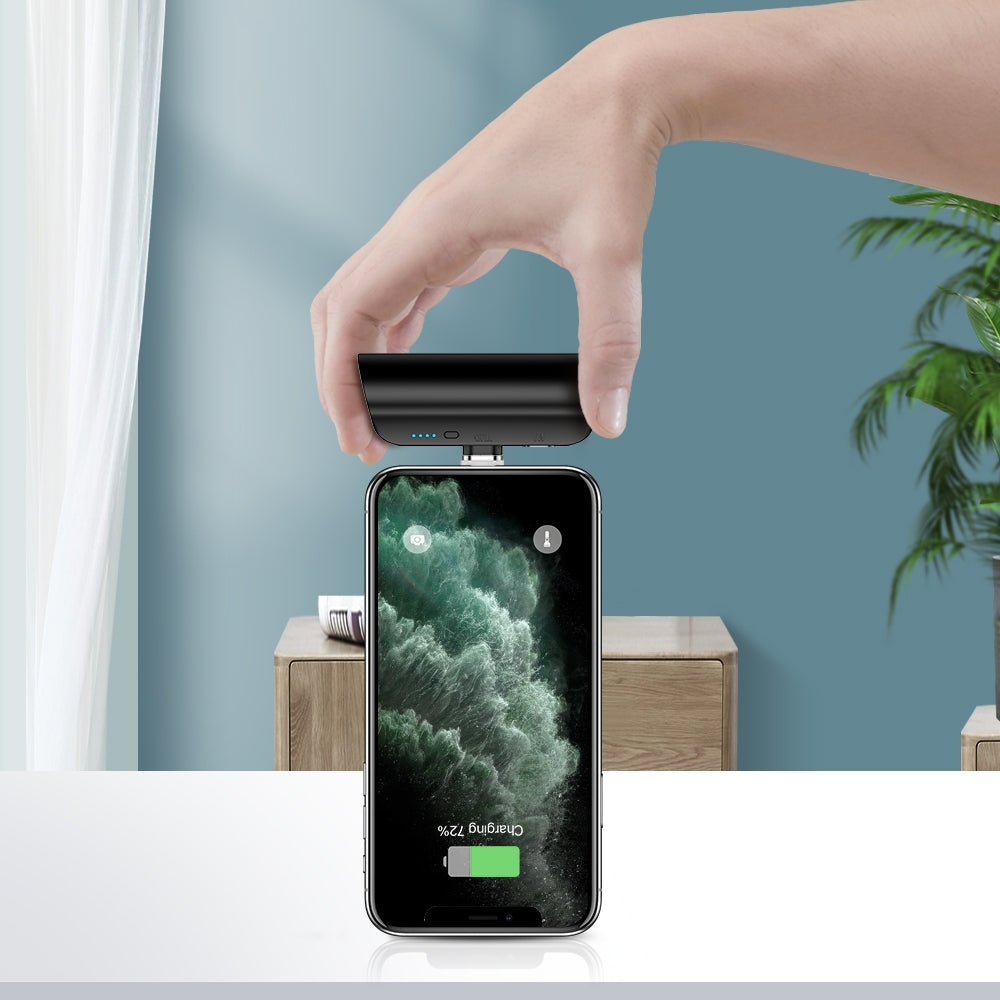 CHOETECH B660-BK 3000mAh Mini Power Bank with 3 Magnetic Connectors Black