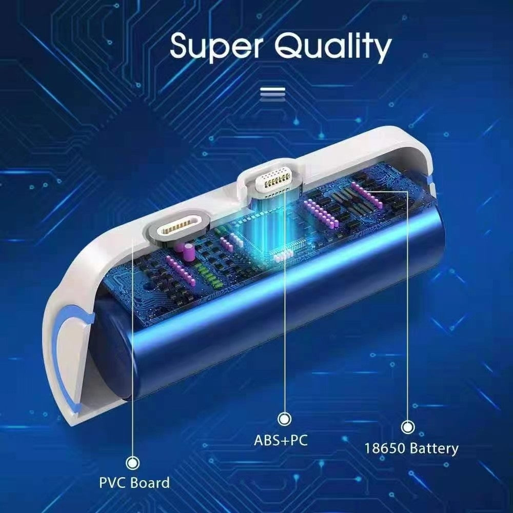 CHOETECH B660-WH 3000mAh Mini Power Bank with 3 Magnetic Connectors White