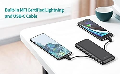 CHOETECH B688-BK 10000mAh MFi Certified PD18W Power Bank with 2 cables