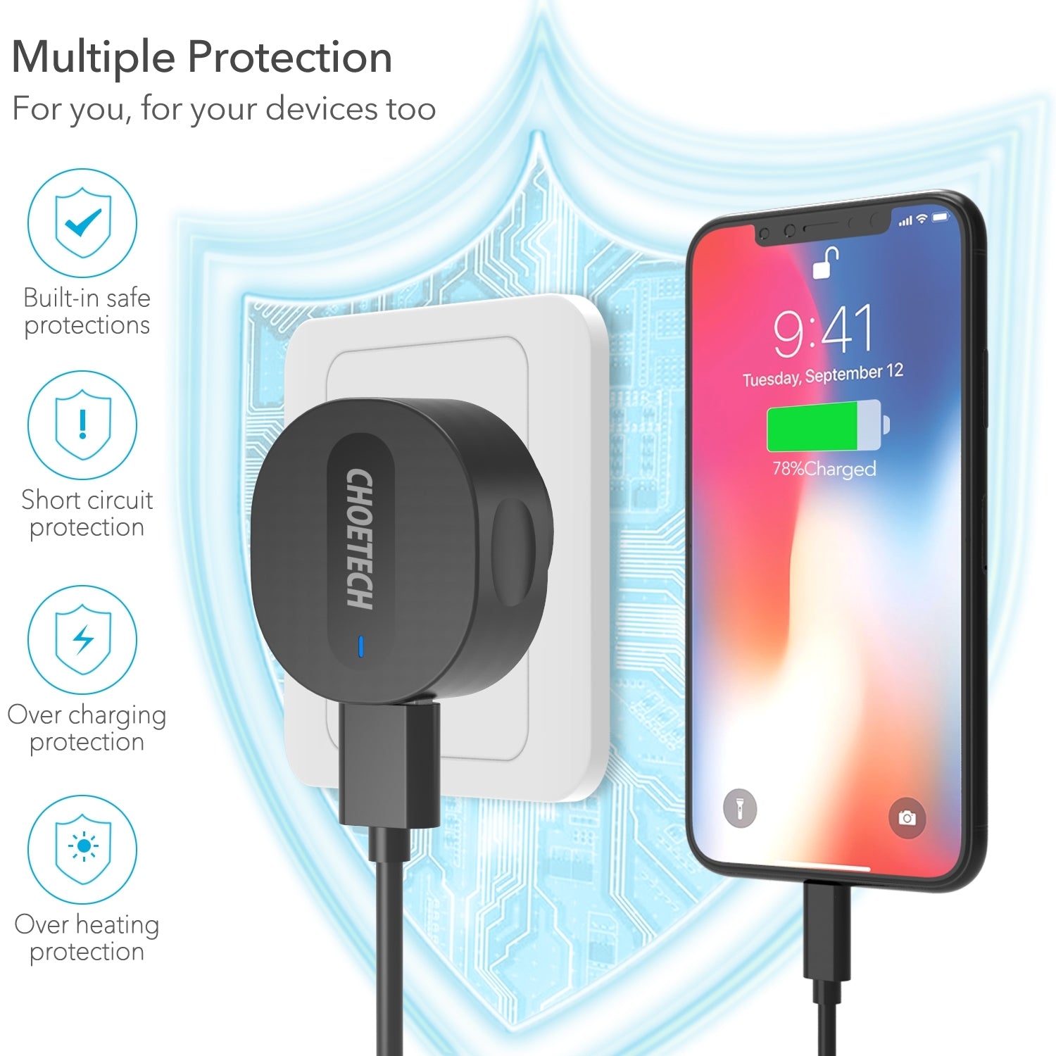 CHOETECH C0203 USB-A AC Adapter AU standard 12W