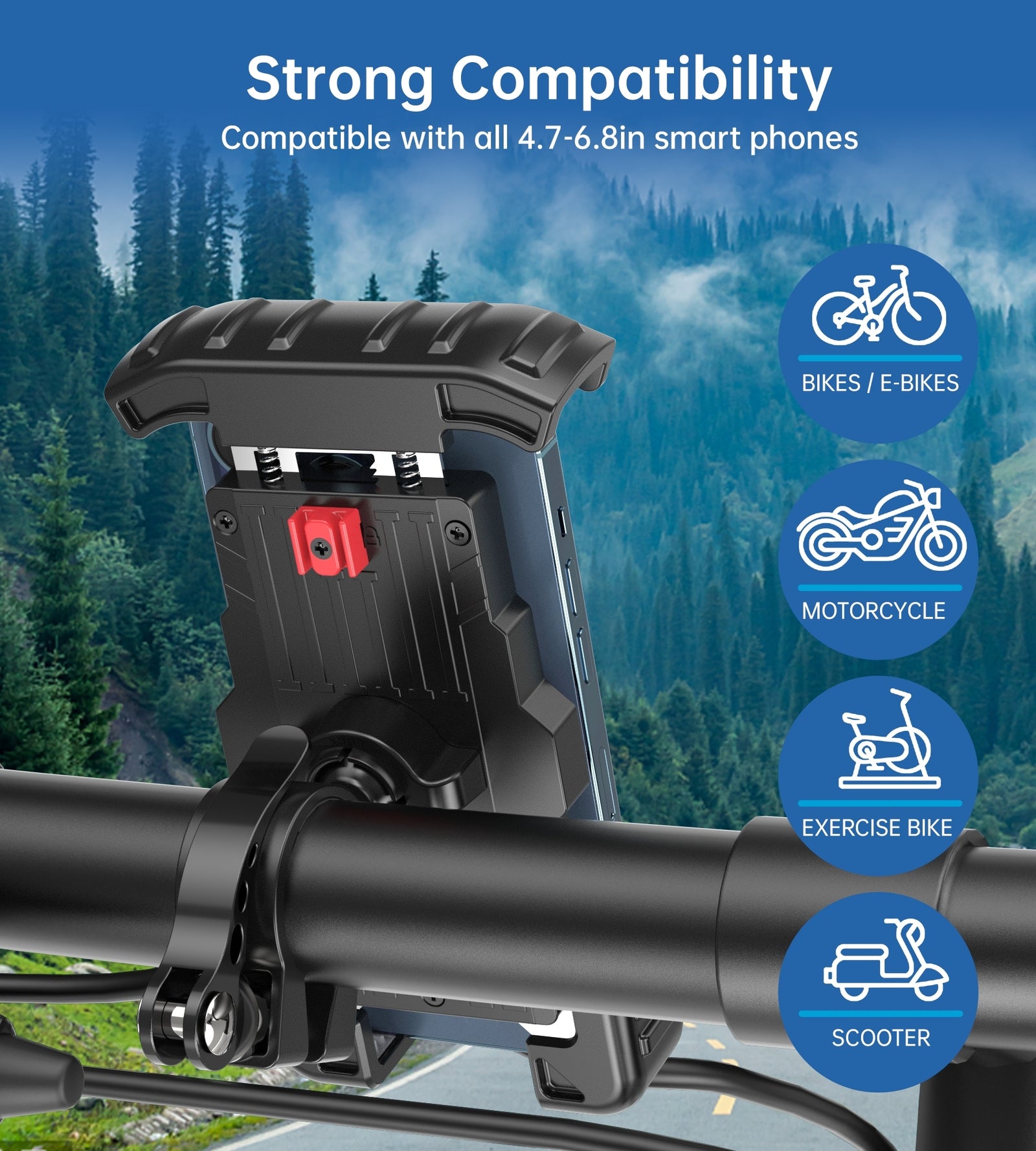 CHOETECH H067-GN Adjustable Mobile Stand for Bicycle Green
