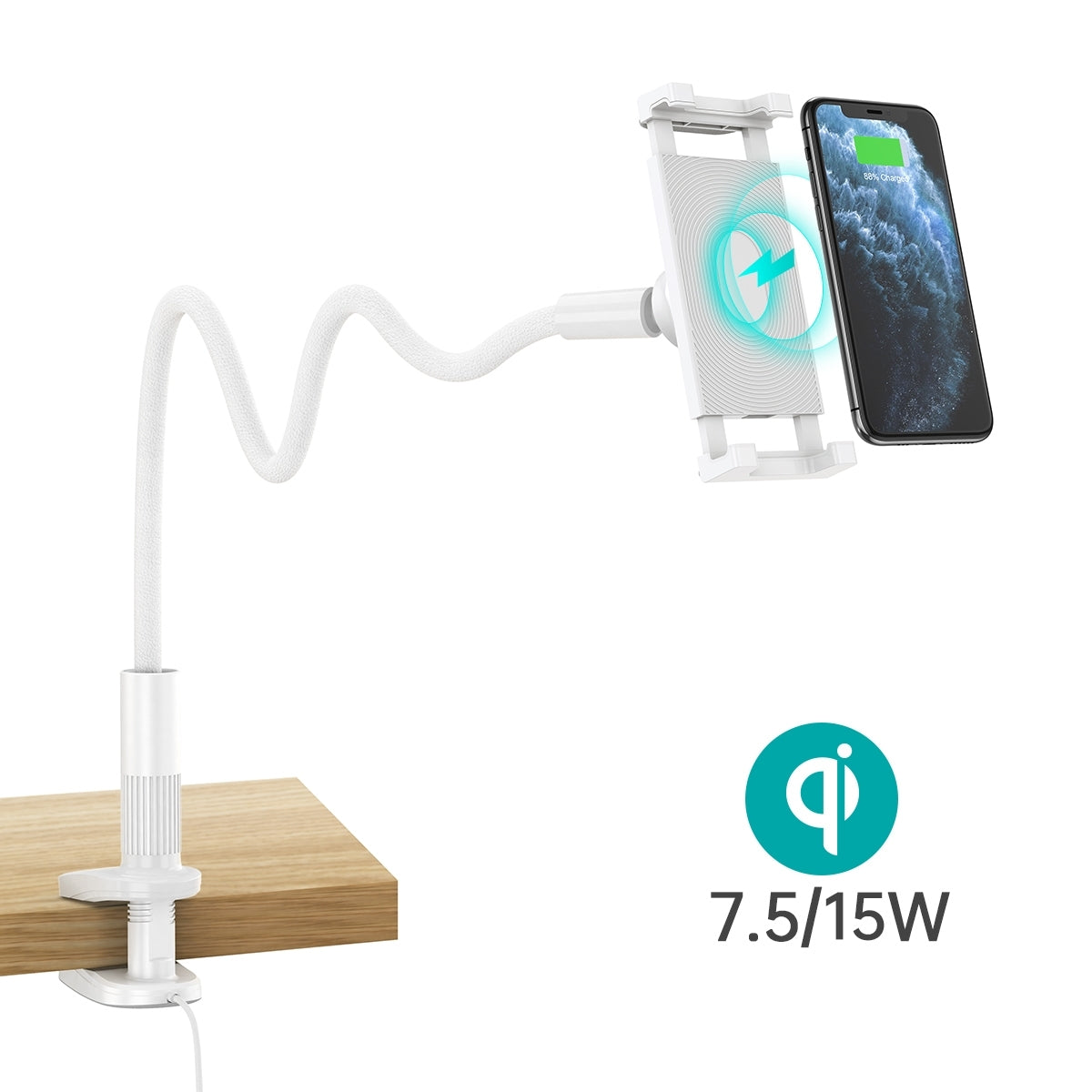 T584-F 2-in-1 15W Phone Mount with Fast Wireless Charger (for 4-7 inch)